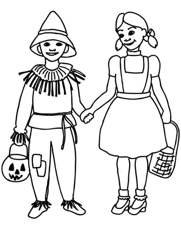 Dorothy And Scarecrow Walking Together