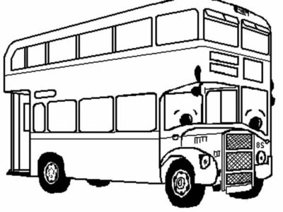 Double Decker Bus Transportation Coloring Pages