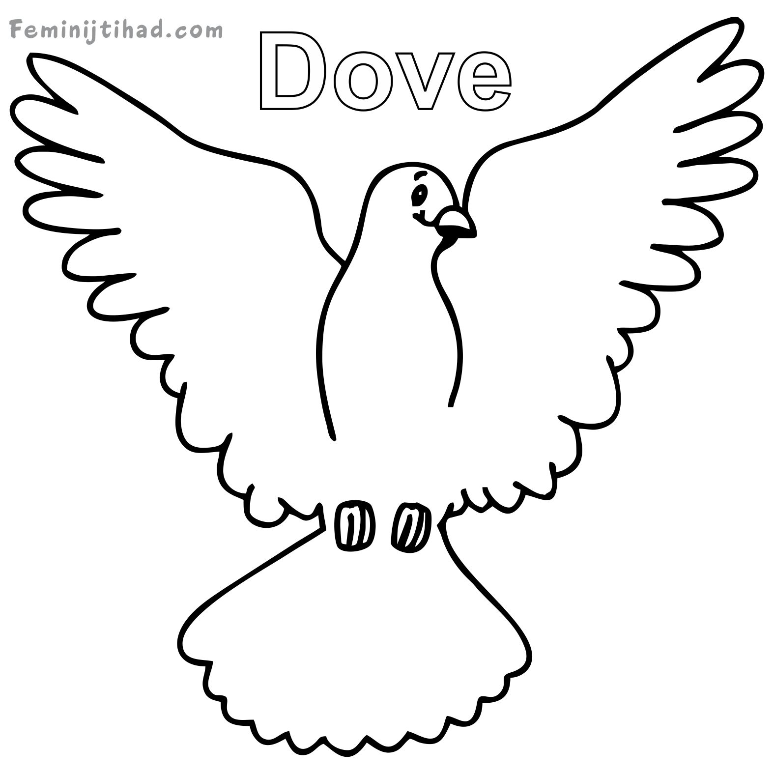 Dove Coloring Page Free Printable