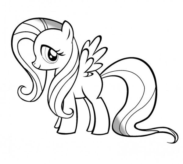 fluttershy coloring pages