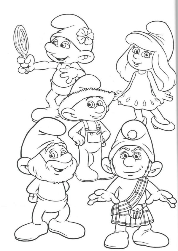 Download smurfs coloring pages