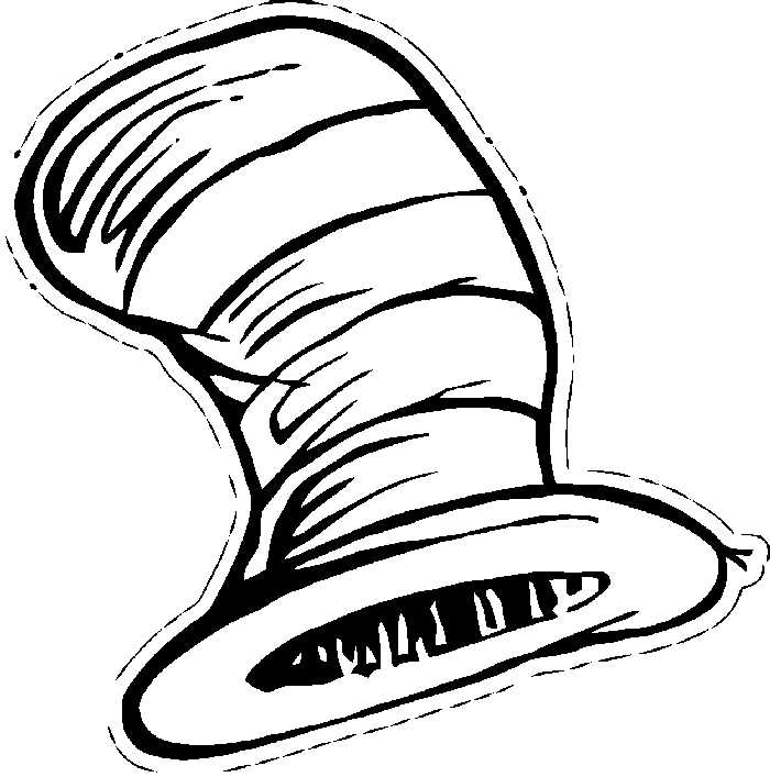 cat in the hat hat coloring page