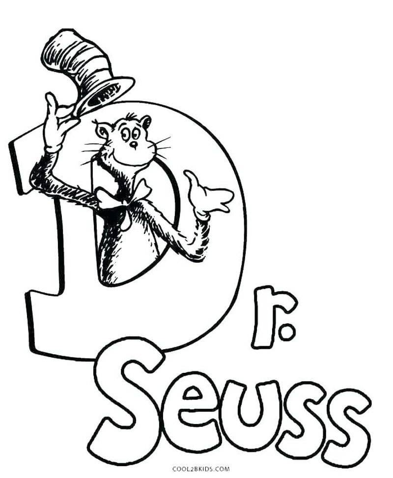 Dr. Seuss Coloring Pages Cat In The Hat