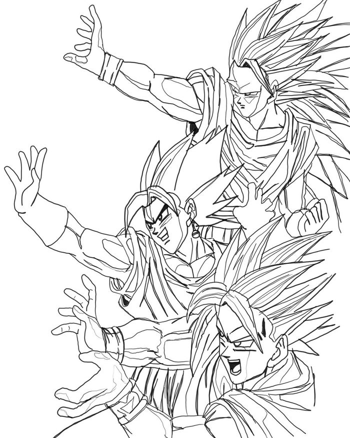 Dragon Ball Z Coloring Pages Goku Super Saiyan