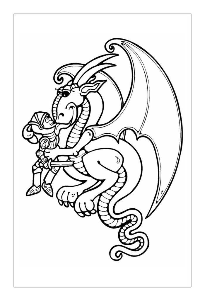 Dragon Coloring Pages Printable 1