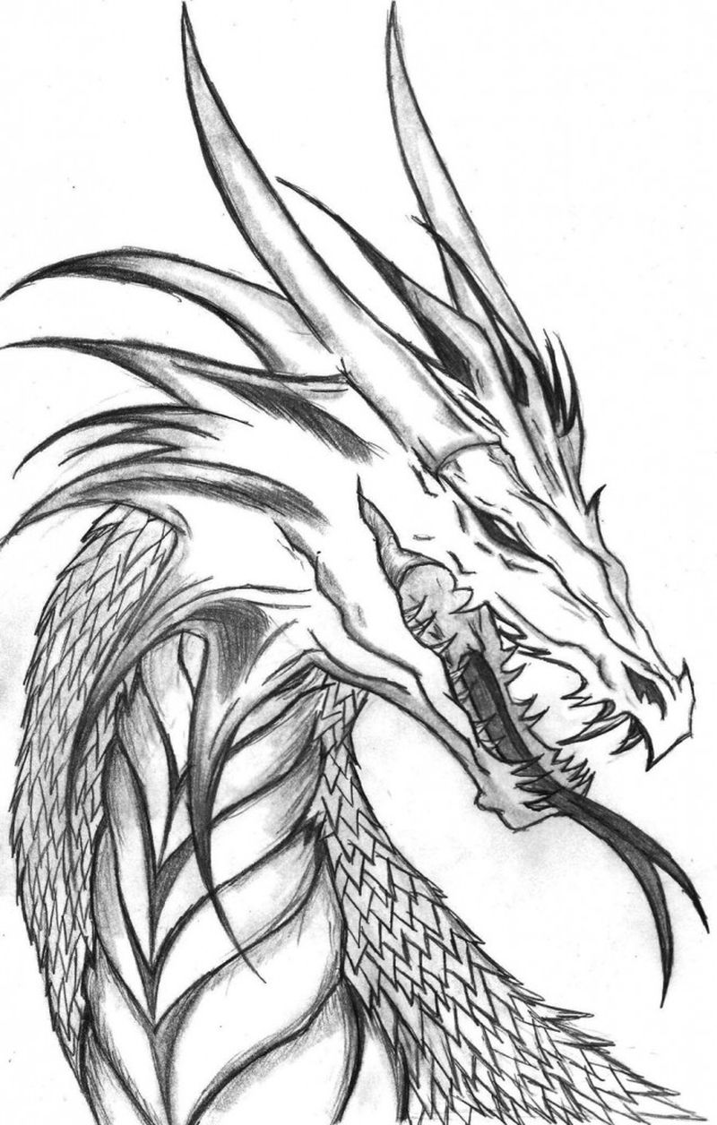 Dragon Head Coloring Page