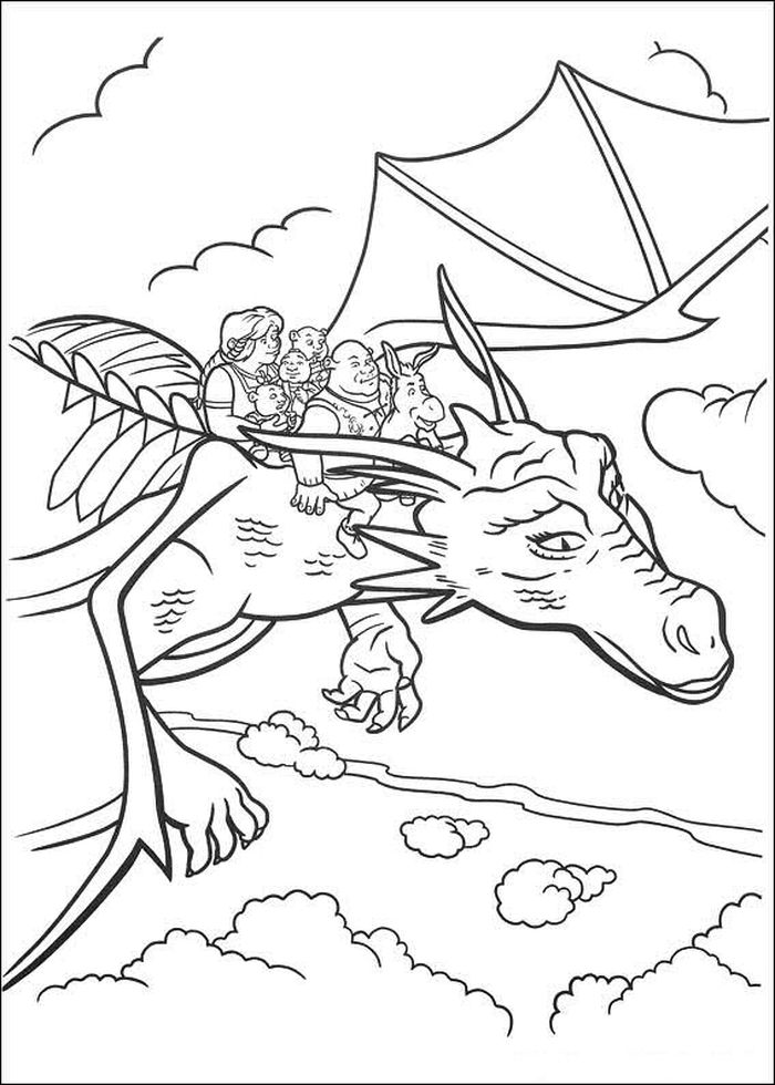 Dragon Shrek Coloring Pages