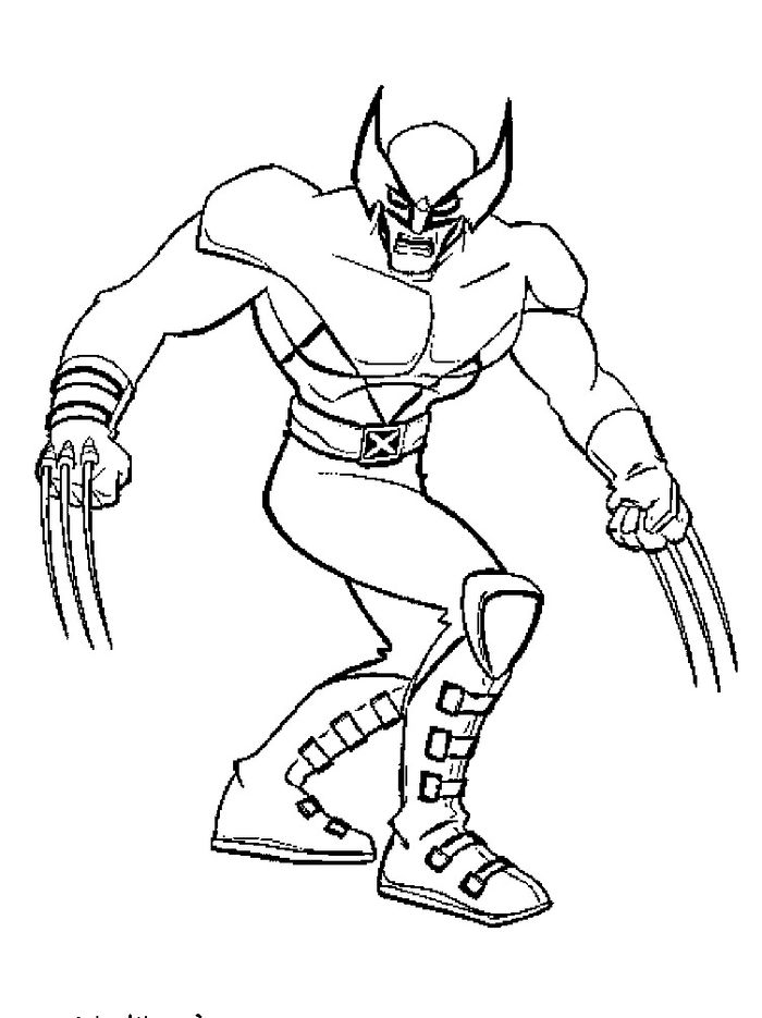 Drowing Wolverine Coloring Pages