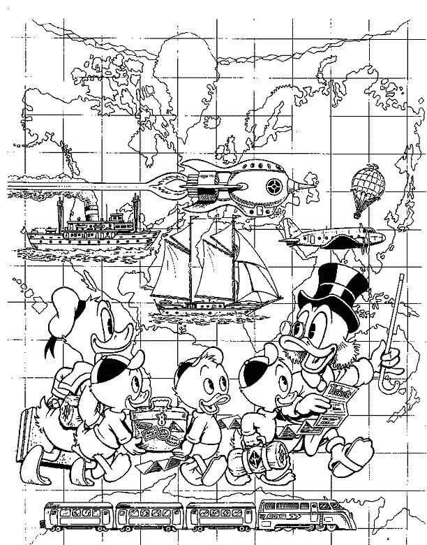 Duckburg From Ducktales Coloring Page
