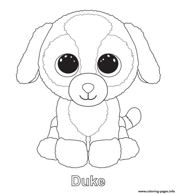 Duke Beanie Boo Coloring Pages