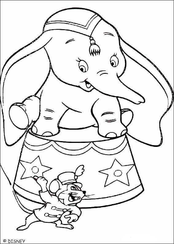 Dumbo In Circus Coloring Page