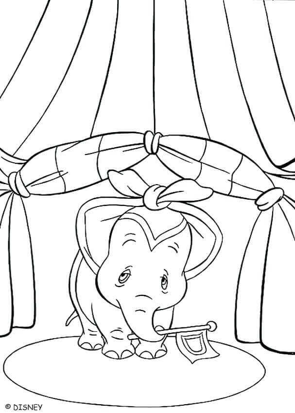 Dumbo With Knotted Ears Coloring Page