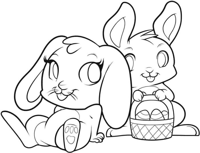 Easter Bunny Coloring Pages To Print