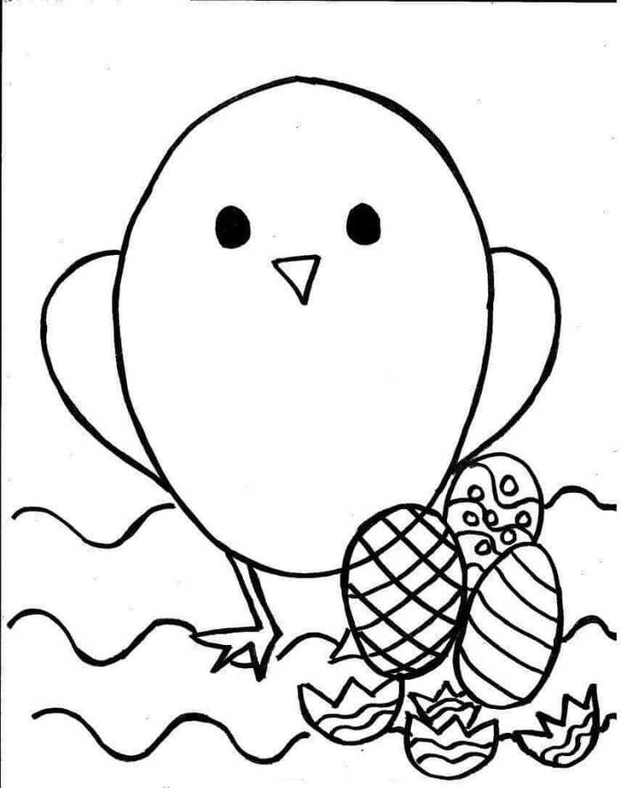 Easter Chick Coloring Sheets Printable