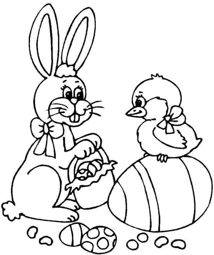 Easter Chick Coloring Sheets