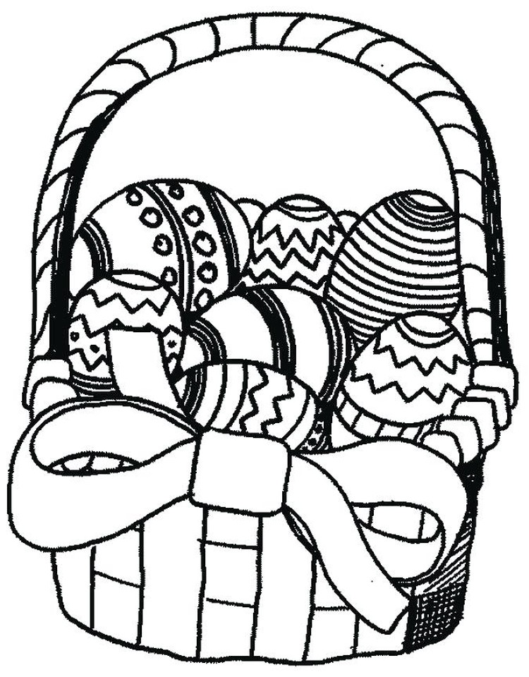 Easter Egg Basket Coloring Pages Free Printable