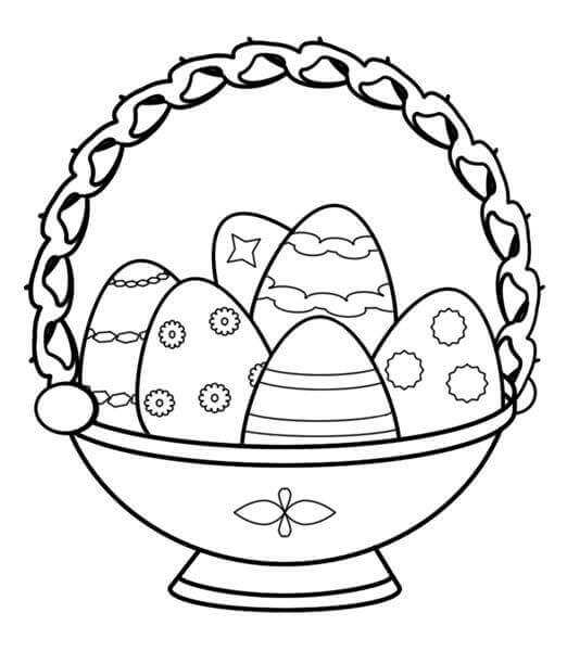 Easter Egg Basket Coloring Pages