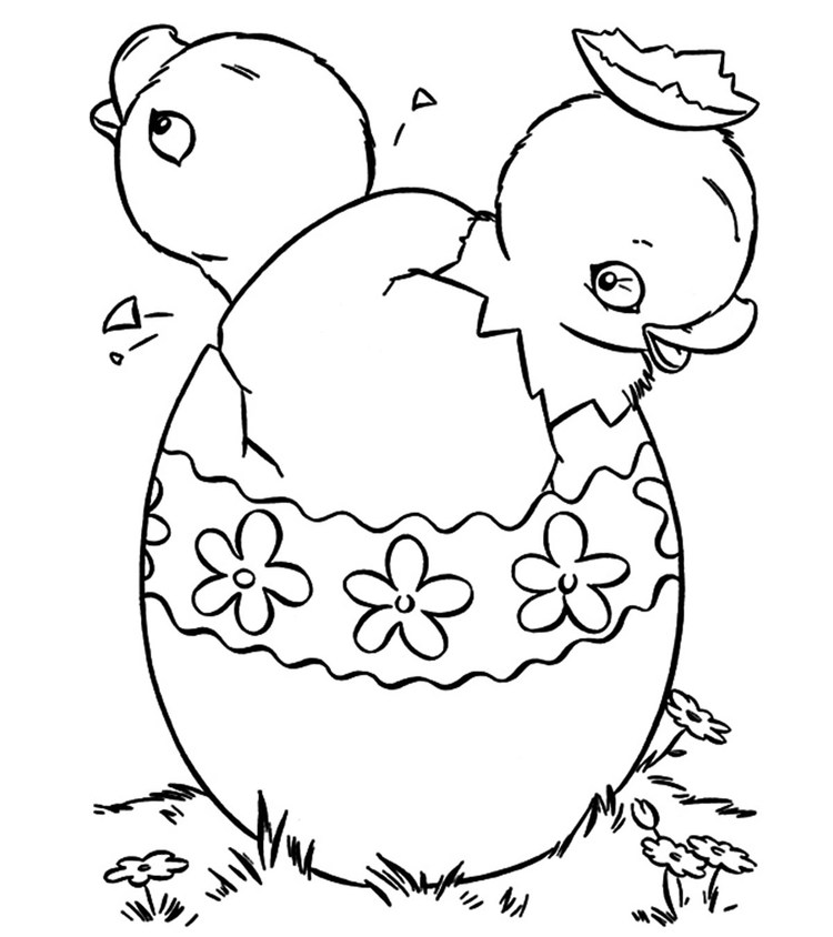 Easter Egg Coloring Pages For Kids Printable
