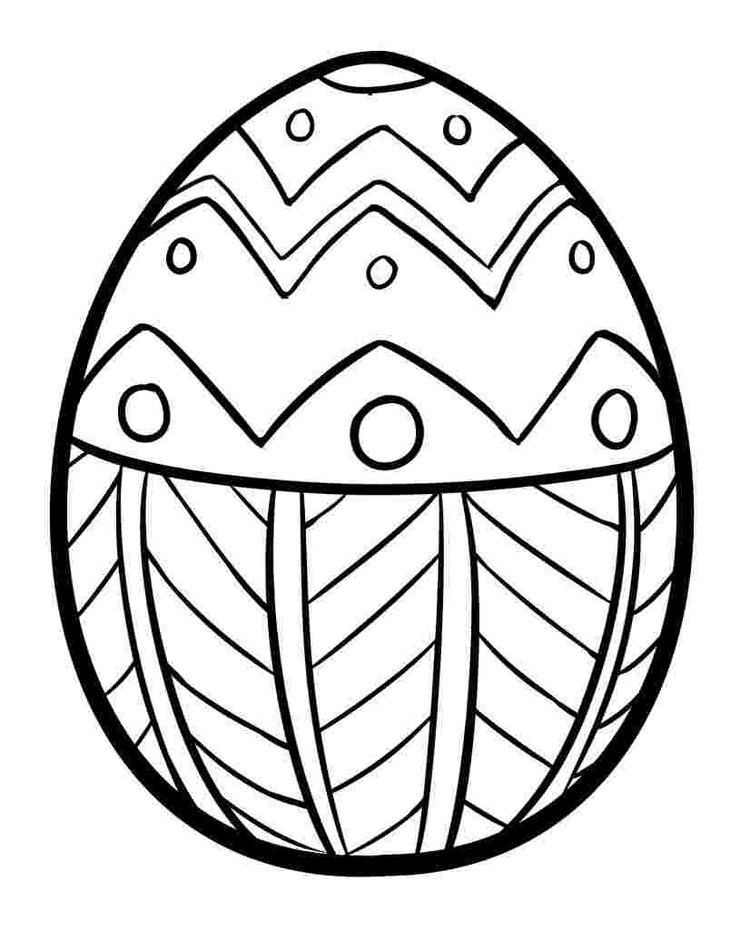 Easter Egg Coloring Pages For Kids Printables