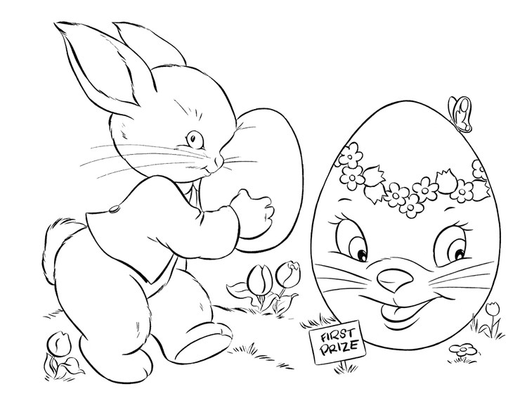 Easter Egg Coloring Pages Kids