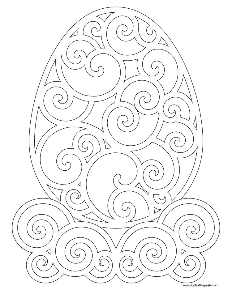 Easter Egg Design Coloring Pages