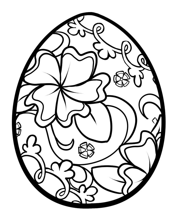 Easter Egg Detailed Adult Coloring Pages