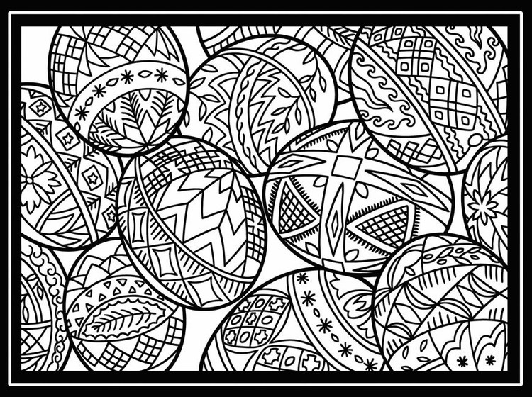 Easter Egg Detailed Coloring Pages