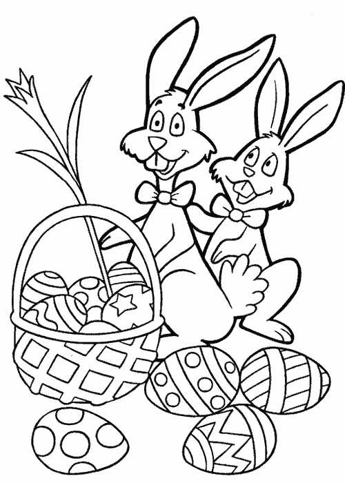 Easter Egg Hunting Coloring Pages