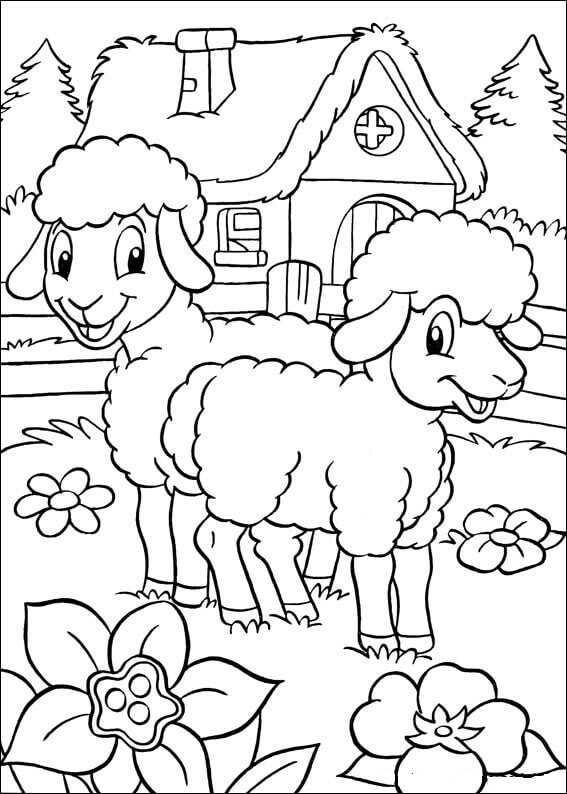 Easter Lamb Coloring Pages