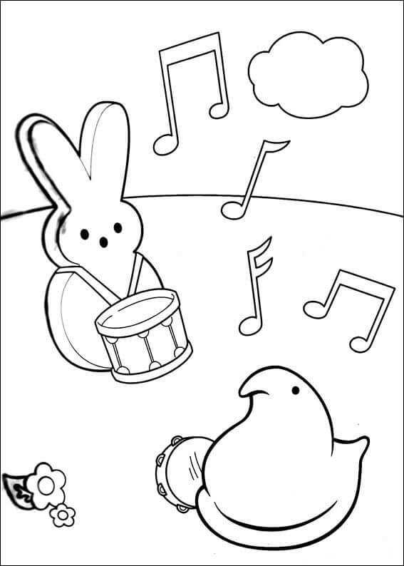 Easter Peeps Coloring Pages