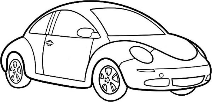 Easy Car Coloring Pages