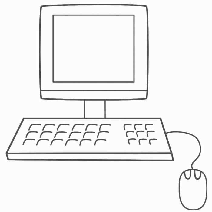 Easy Computer Coloring Pages