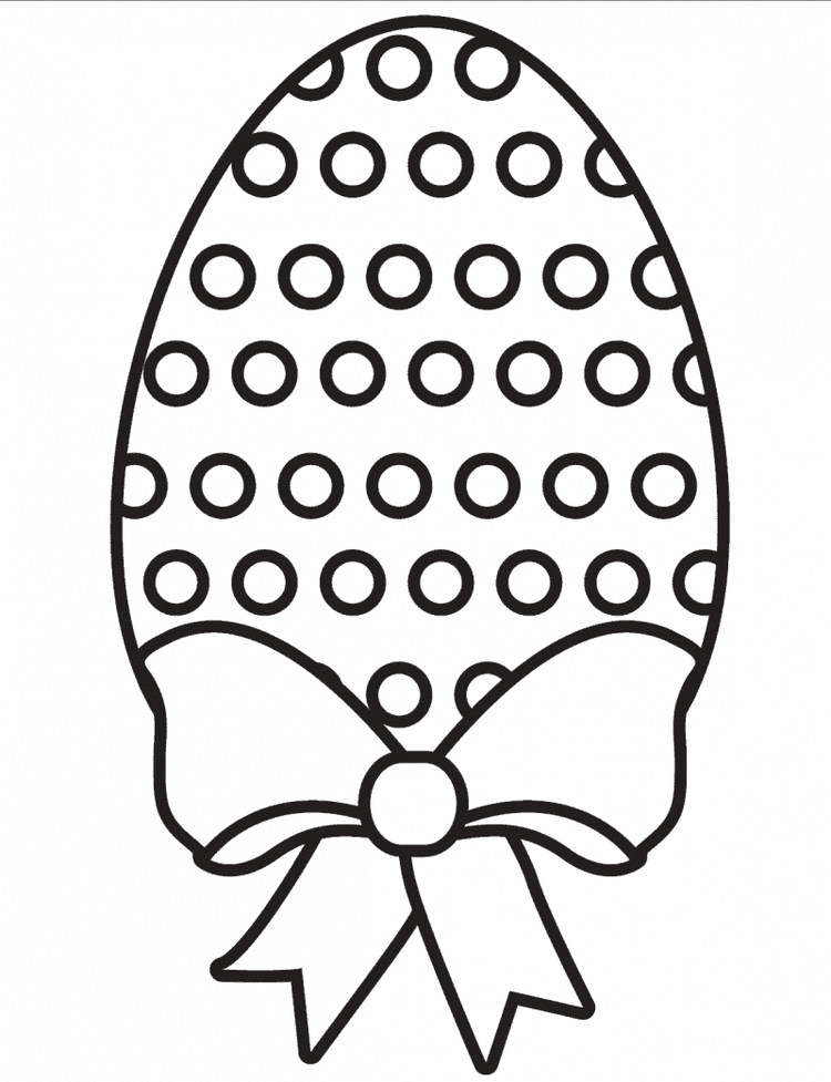 Easy Easter Egg Coloring Pages