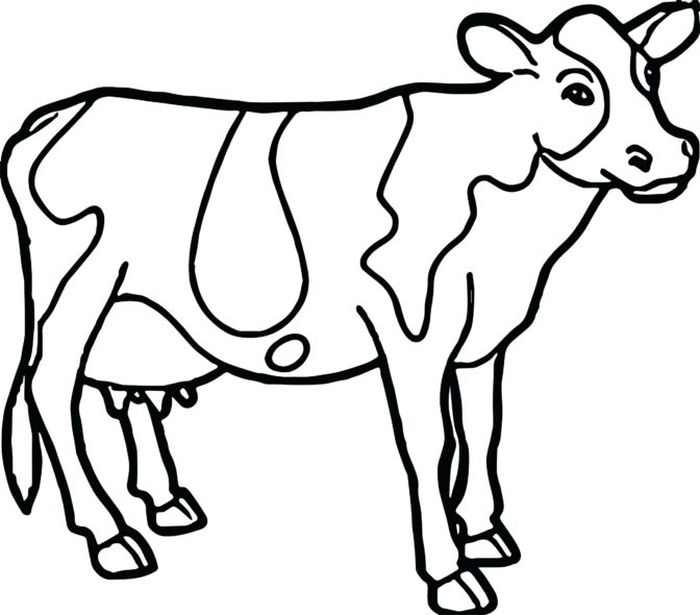Easy Farm Animal Coloring Pages