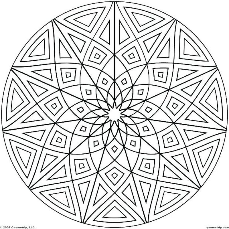 Easy Geometric Coloring Pages