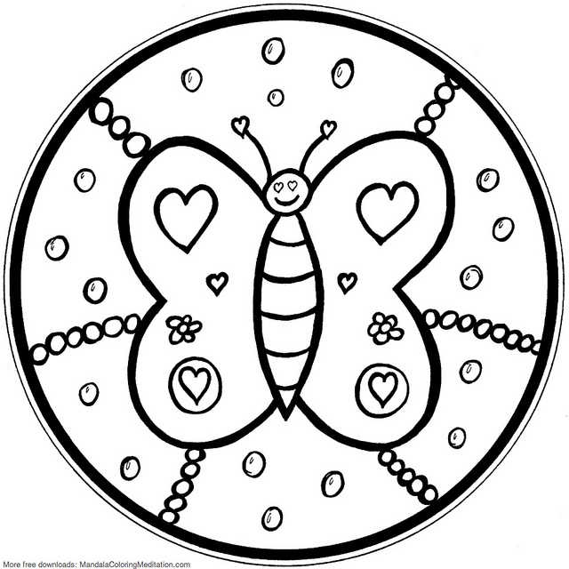 Easy Mandala Coloring Pages For Kids