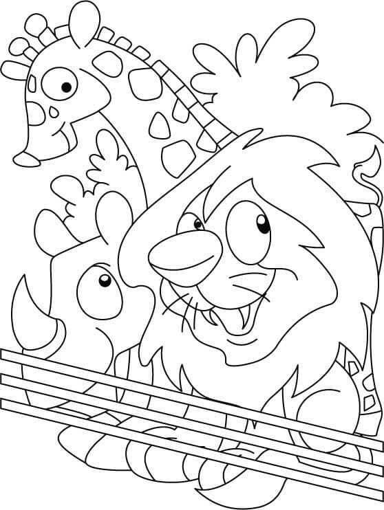 Easy Zoo Coloring Pages