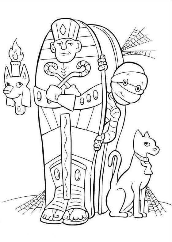 Egyptian Mummy Pictures To Color
