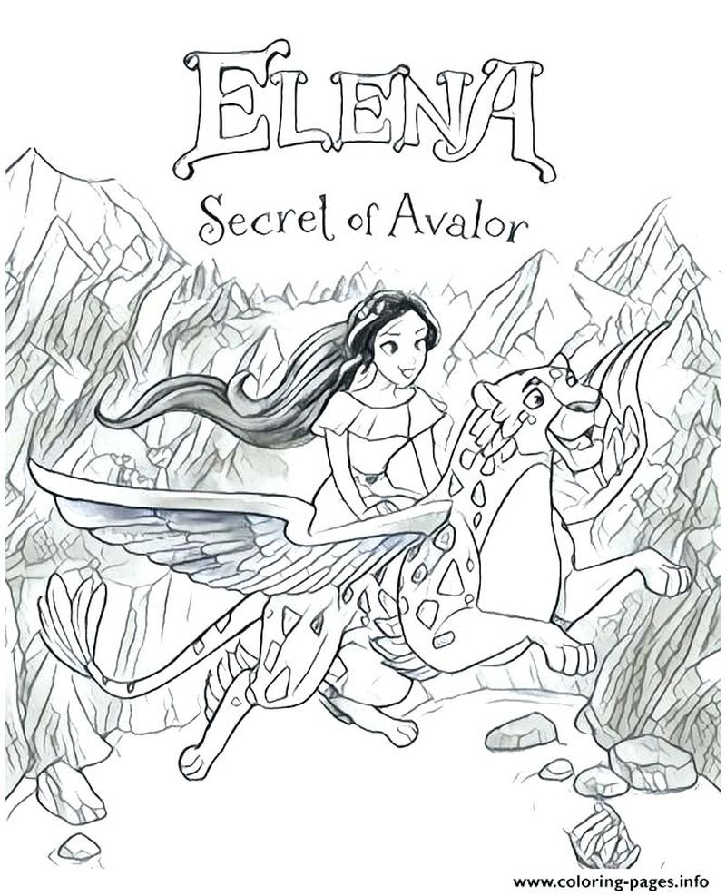 Elena Of Avalor Coloring Pages With Gabe And Naomi
