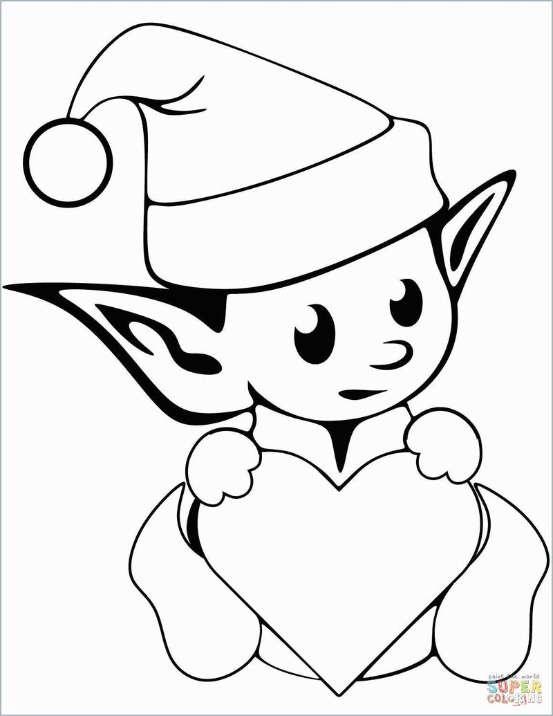 Elf Coloring Pages For Christmas