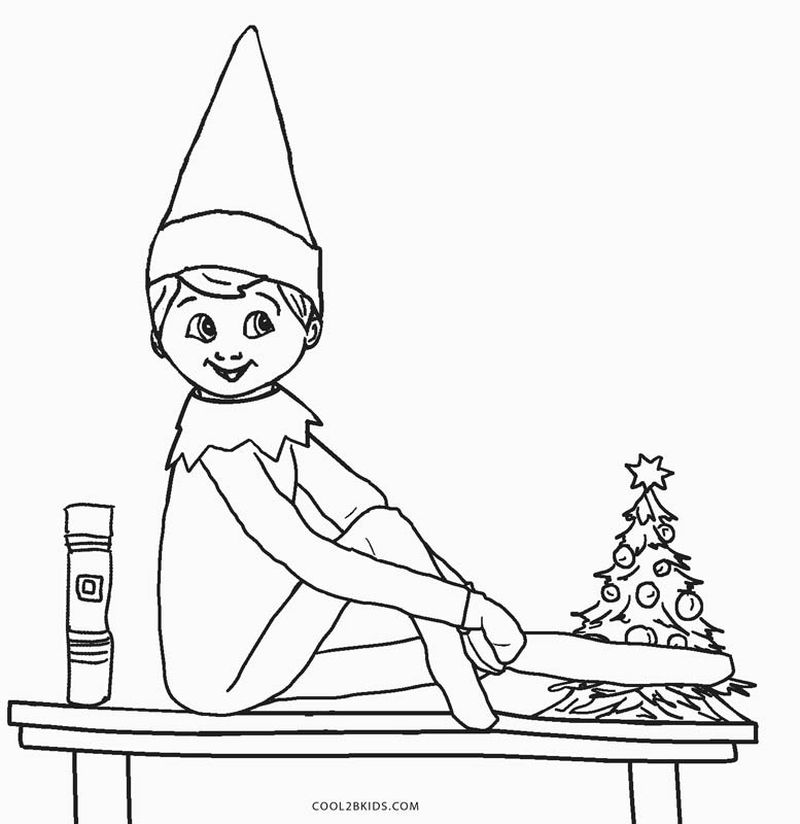 Elf Coloring Pages Girl