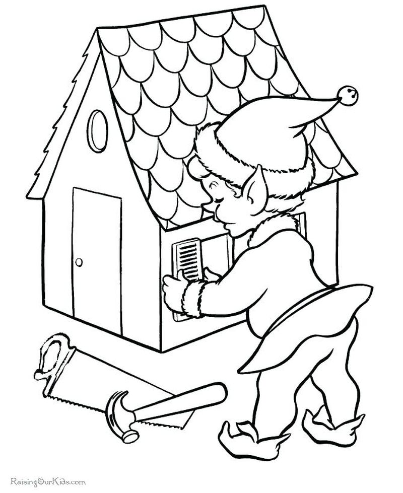 Elf Coloring Pages Goodbye
