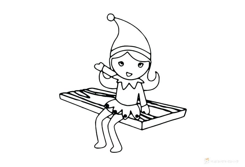 Elf Coloring Pages Printable Free