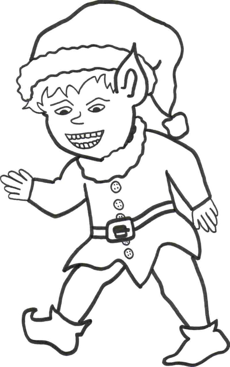Elf Coloring Pages Printable That Are Colored