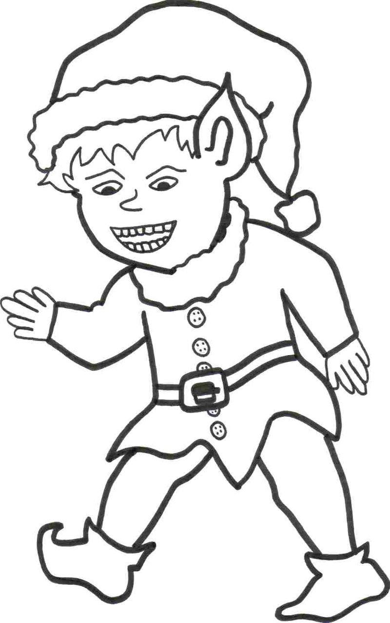 Elf Coloring Pages Printable PDF - Coloringfolder.com