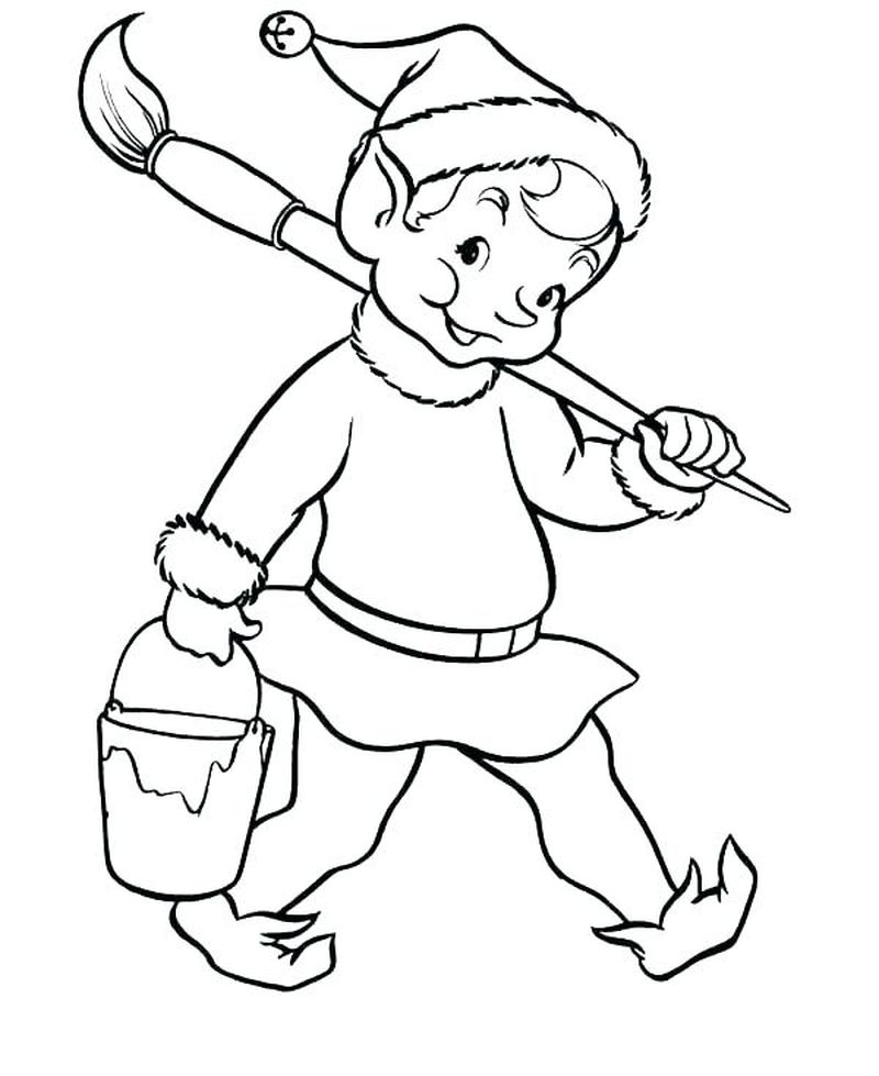 Elf On A Shelf Coloring Pages For Kids