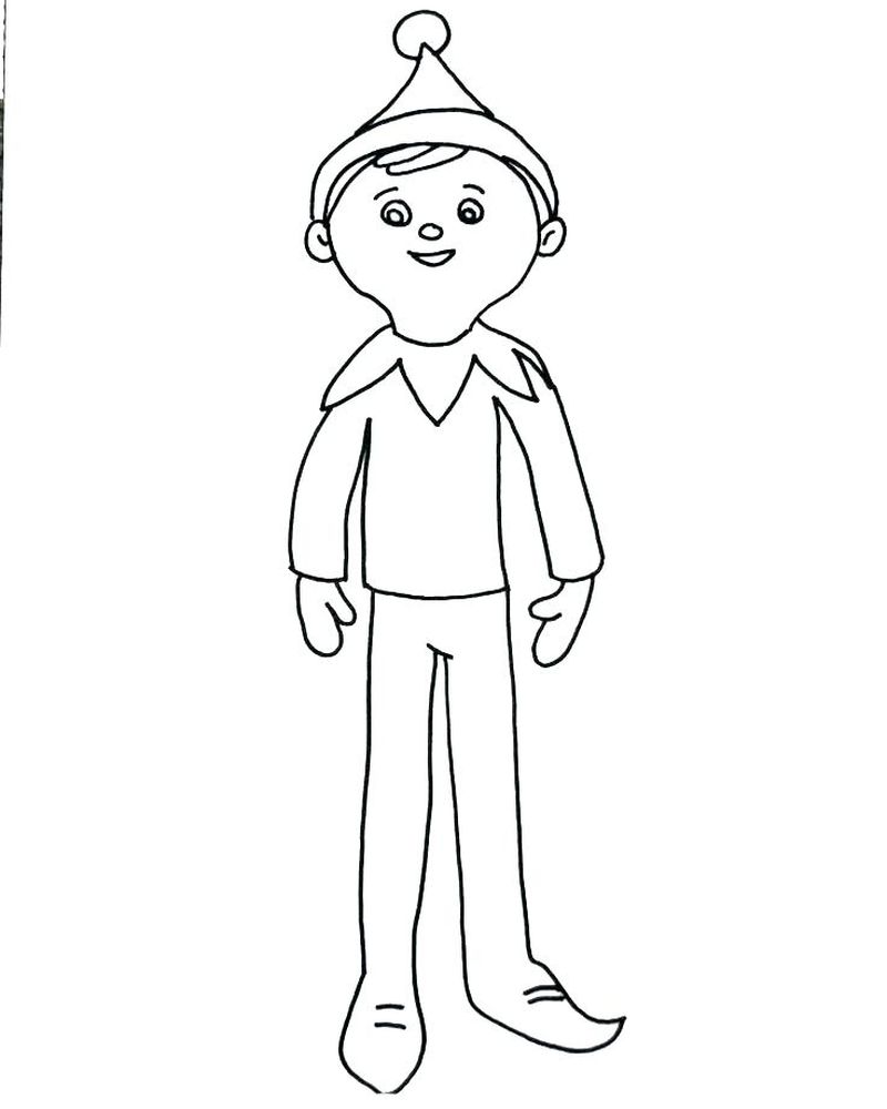 Elf On The Shelf Book Coloring Pages 1