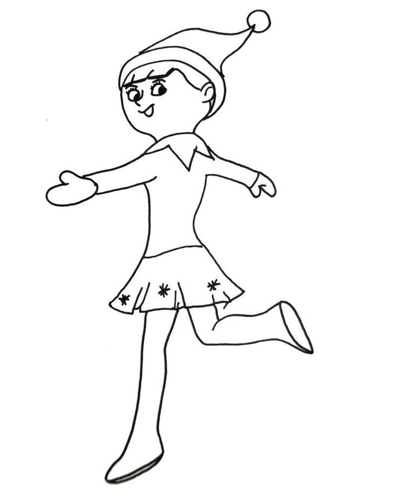 Elf On The Shelf Coloring Pages Boy
