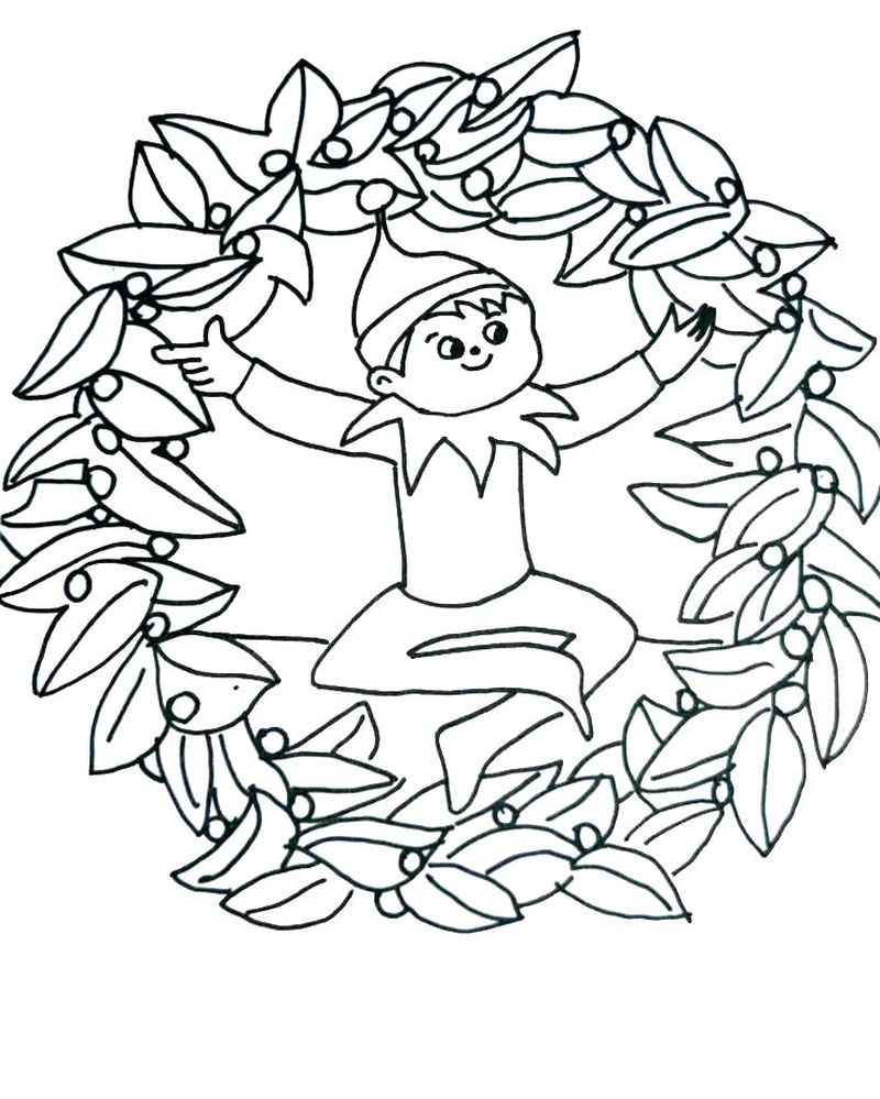 Elf On The Shelf Coloring Pages For Kids 1