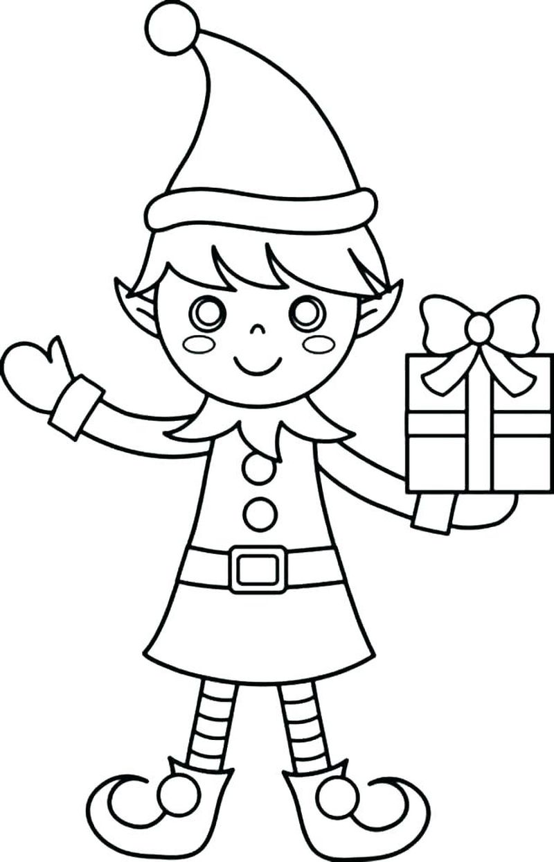 Elf On The Shelf Coloring Pages For Kids